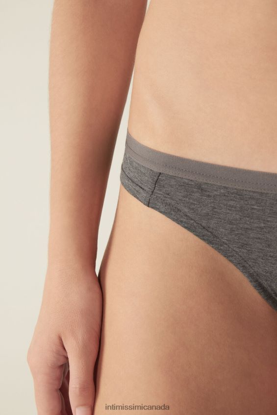 Underwear CA Intimissimi Women Natural Cotton Brazilian Panties 616I-Cloud Grey Blend DD6R6T1124