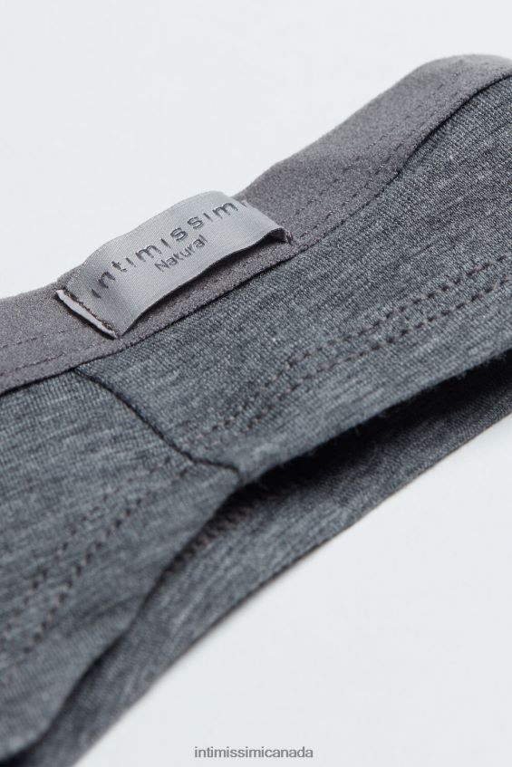 Underwear CA Intimissimi Women Natural Cotton Brazilian Panties 616I-Cloud Grey Blend DD6R6T1124