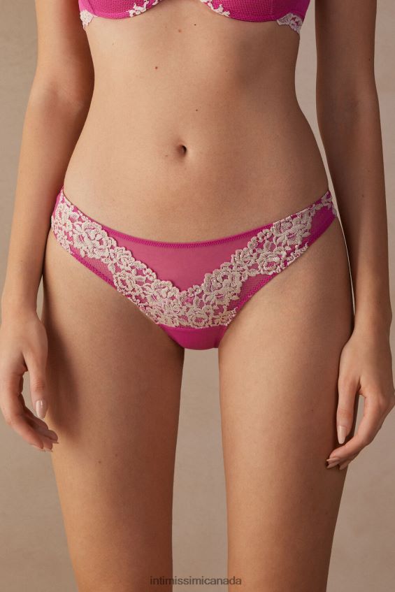 Underwear CA Intimissimi Women Pretty Flowers Brazilian Briefs 213J-Valentine Pink/Ivory DD6R6T970