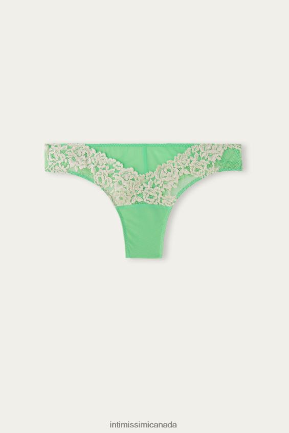 Underwear CA Intimissimi Women Pretty Flowers Brazilian Briefs 215J-Apple Mint/Ivory DD6R6T954