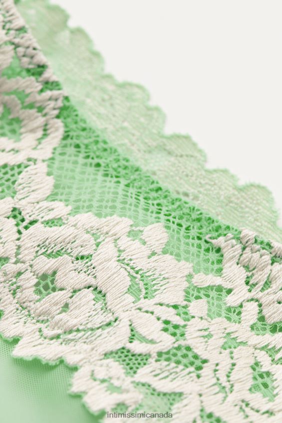 Underwear CA Intimissimi Women Pretty Flowers Brazilian Briefs 215J-Apple Mint/Ivory DD6R6T954