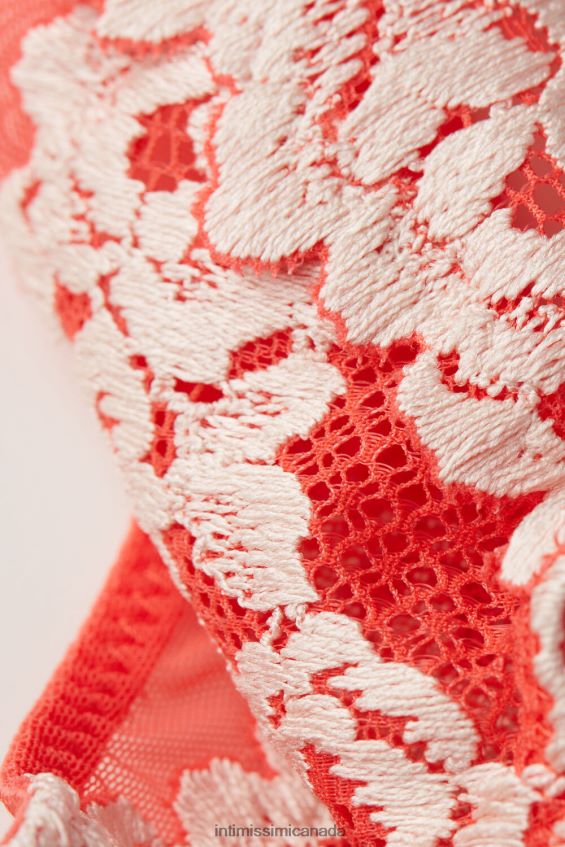 Underwear CA Intimissimi Women Pretty Flowers Brazilian Briefs 216J-Flame Scarlet/Ivory DD6R6T952