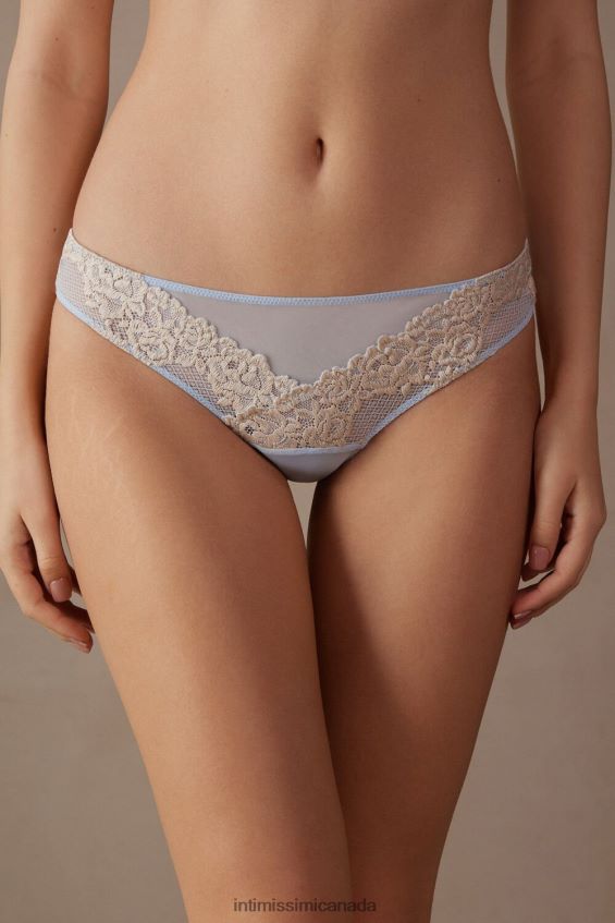 Underwear CA Intimissimi Women Pretty Flowers Brazilian Briefs 217J-Airy Blue/Ivory DD6R6T951