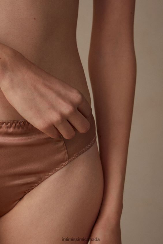 Underwear CA Intimissimi Women Silk Brazilian Briefs 163I-Satin Pink DD6R6T1164