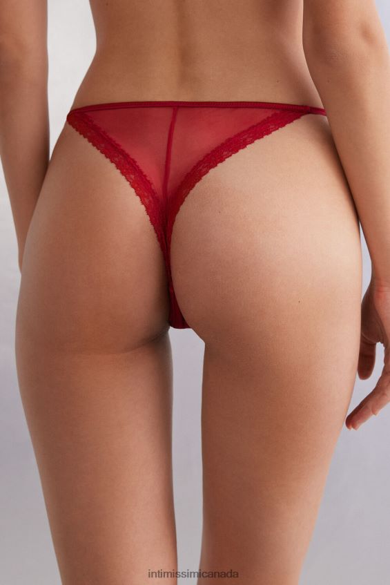 Underwear CA Intimissimi Women Sinful Fantasies Brazilian Briefs with Side Straps 9888-Sealing Wax Red DD6R6T848