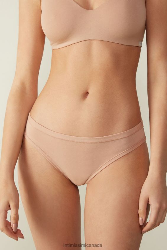 Underwear CA Intimissimi Women Ultralight Supima Cotton Brazilian Briefs 044-Soft Beige DD6R6T1107
