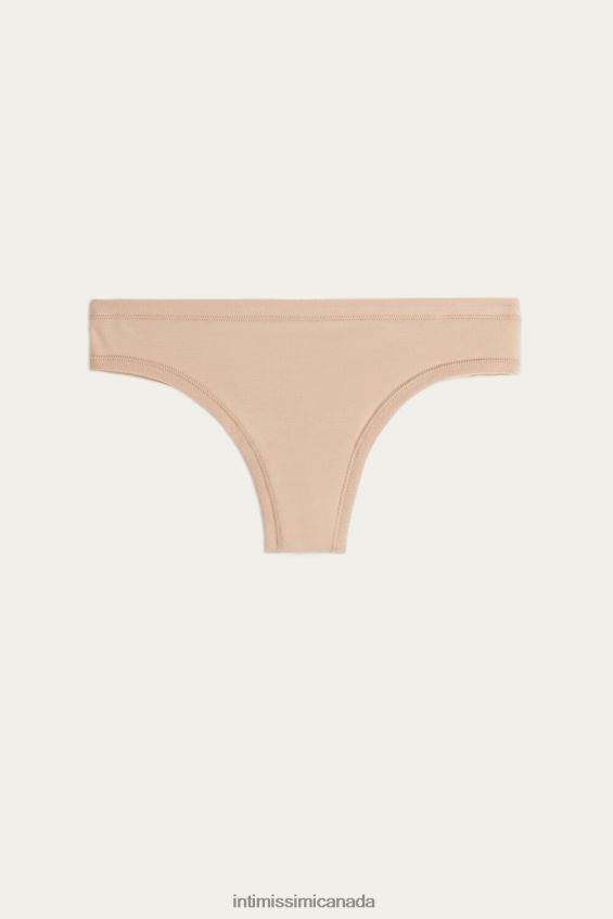 Underwear CA Intimissimi Women Ultralight Supima Cotton Brazilian Briefs 044-Soft Beige DD6R6T1107