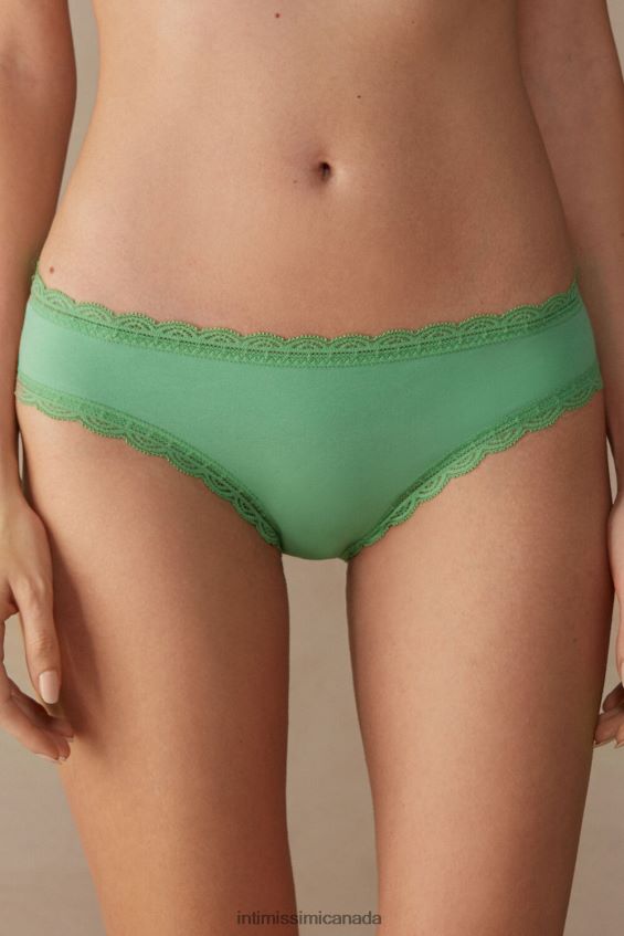 Underwear CA Intimissimi Women Cotton and Lace Briefs 218J-Apple Mint DD6R6T994