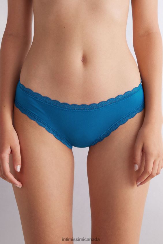 Underwear CA Intimissimi Women Cotton and Lace Briefs 328J-Nautical Blue DD6R6T916
