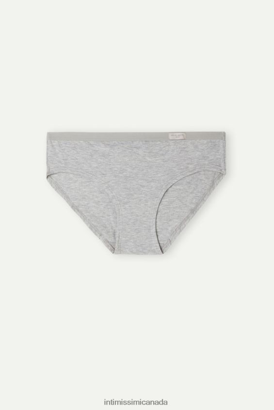 Underwear CA Intimissimi Women Full-Coverage Cotton Knickers 031-Light Grey Melange DD6R6T1032