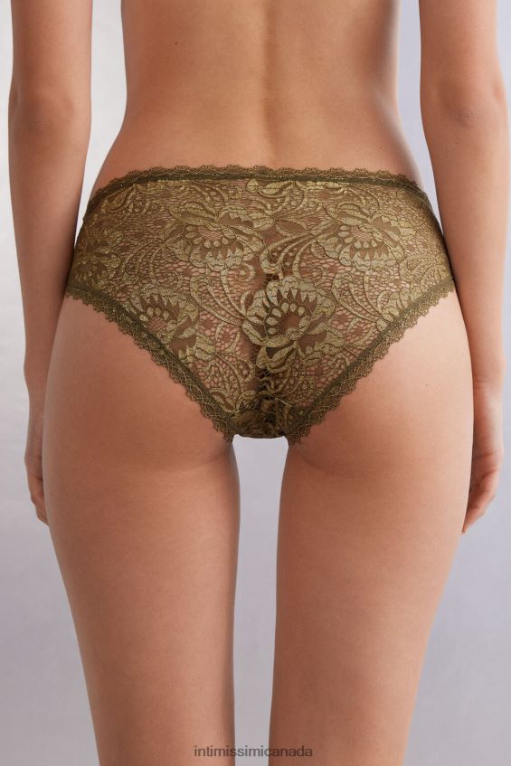 Underwear CA Intimissimi Women Golden Goddess Knickers 333J-Green Moss/Oro DD6R6T841