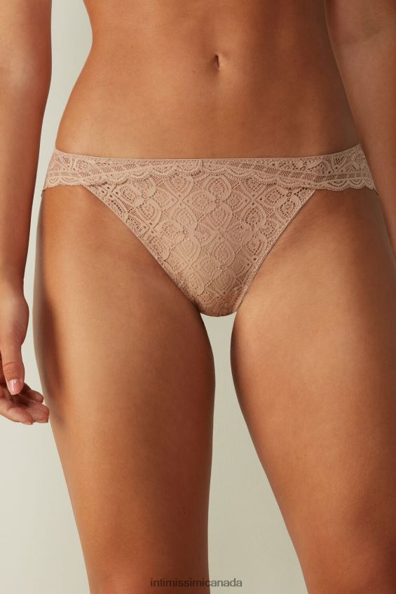 Underwear CA Intimissimi Women Low-Rise Lace Briefs 044-Soft Beige DD6R6T1065