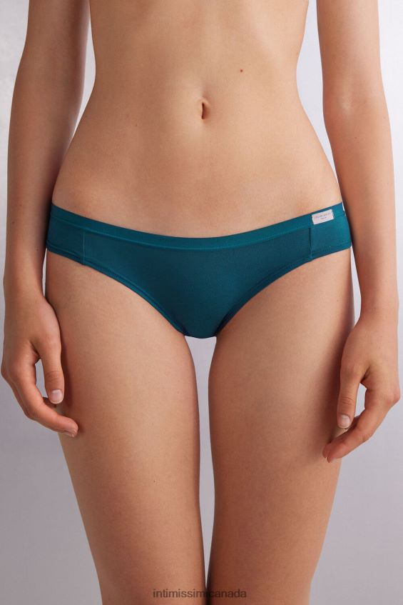 Underwear CA Intimissimi Women Natural Cotton Panties 346J-Teal Blue DD6R6T862