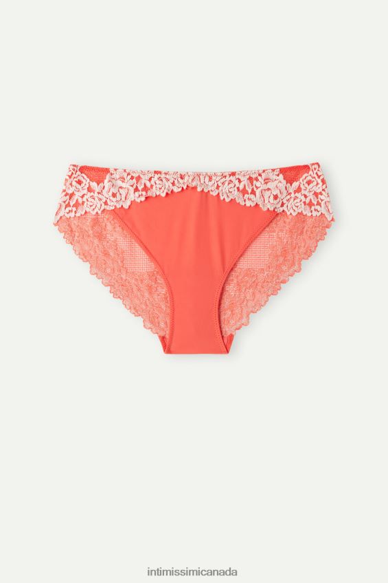 Underwear CA Intimissimi Women Pretty Flowers Briefs 216J-Flame Scarlet/Ivory DD6R6T953