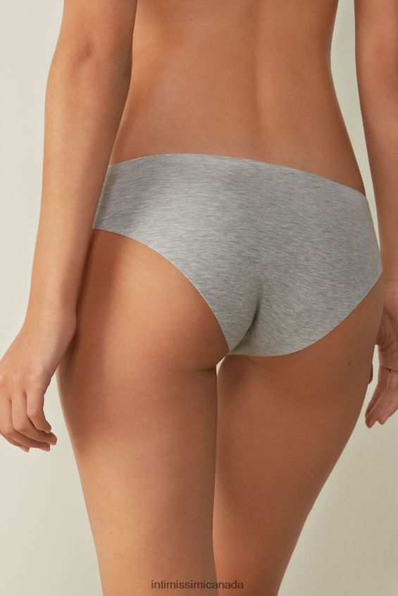 Underwear CA Intimissimi Women Raw-Cut Cotton Briefs 031-Light Grey Melange DD6R6T1185