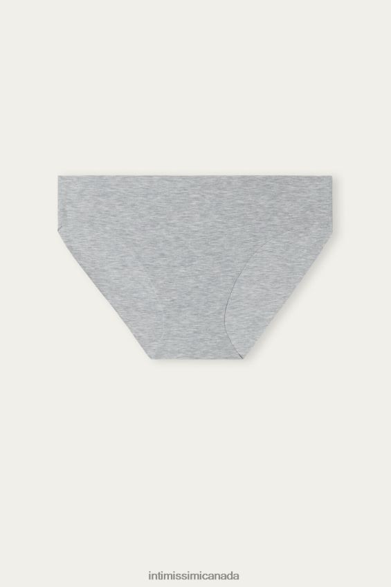 Underwear CA Intimissimi Women Raw-Cut Cotton Briefs 031-Light Grey Melange DD6R6T1185