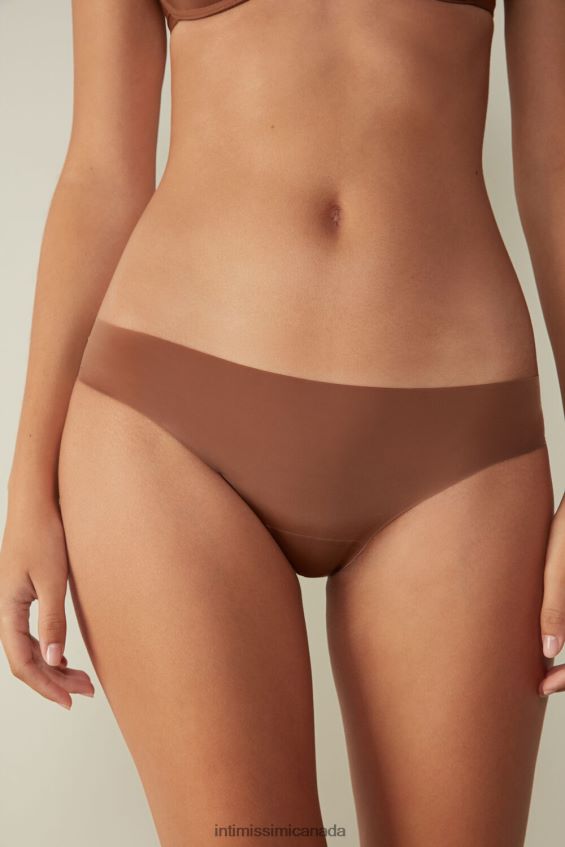 Underwear CA Intimissimi Women Seamless Microfibre Snug-Fit Panties 502I-Dark Beige DD6R6T1137