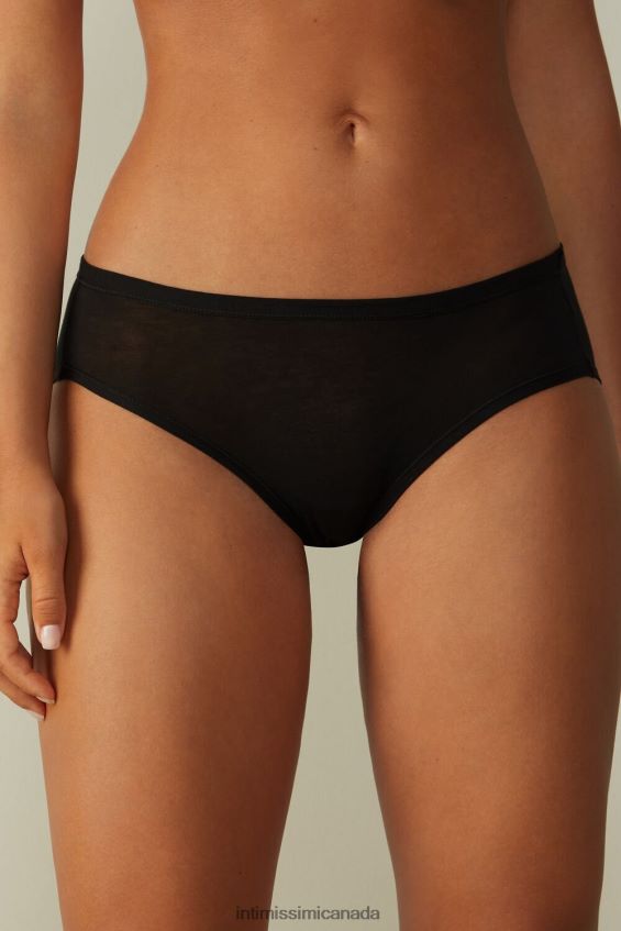 Underwear CA Intimissimi Women Ultralight Supima Cotton Briefs 019-Black DD6R6T1142