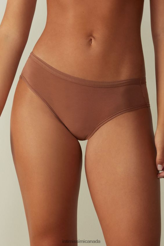 Underwear CA Intimissimi Women Ultralight Supima Cotton Briefs 502I-Dark Beige DD6R6T1140