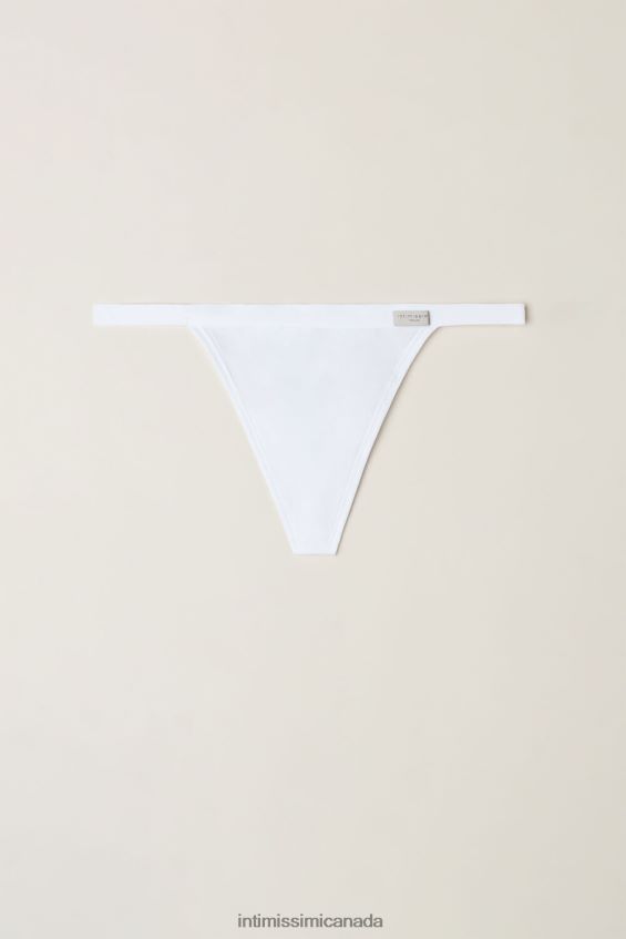 Underwear CA Intimissimi Women Cotton Thong with Side Straps 001-White DD6R6T1028