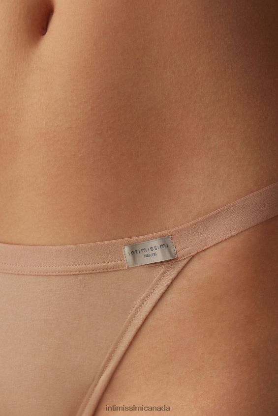 Underwear CA Intimissimi Women Cotton Thong with Side Straps 044-Soft Beige DD6R6T1026