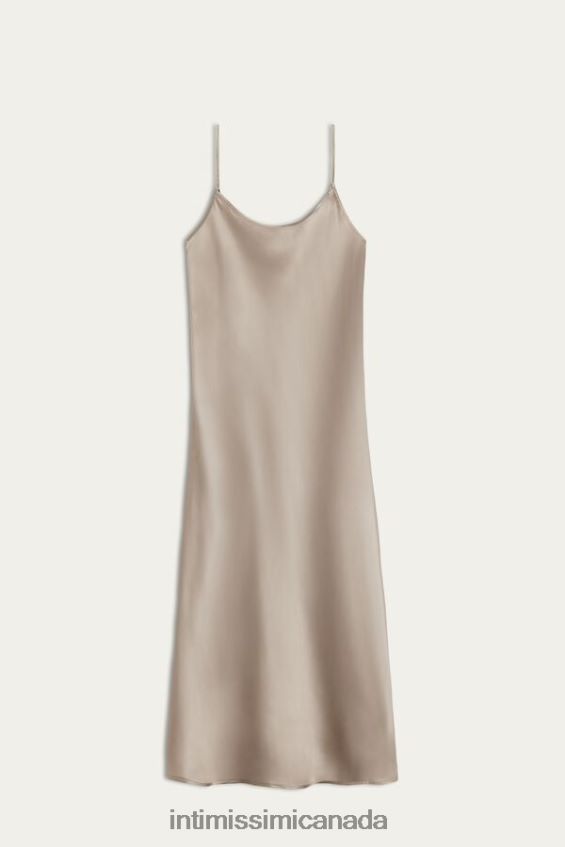 Apparel CA Intimissimi Women Midi-Length Slip in Silk 651I-Powder Beige DD6R6T1237