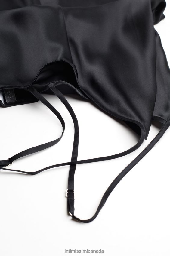 Apparel CA Intimissimi Women Silk Slip 019-Black DD6R6T1252