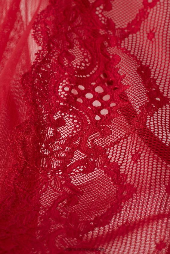 Apparel CA Intimissimi Women Sinful Fantasies Lace and Tulle Babydoll 9888-Sealing Wax Red DD6R6T1212
