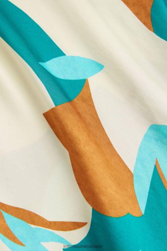 Apparel CA Intimissimi Women Summer Vibes Long Viscose Satin Slip 241J-Summer Vibes Print DD6R6T1214