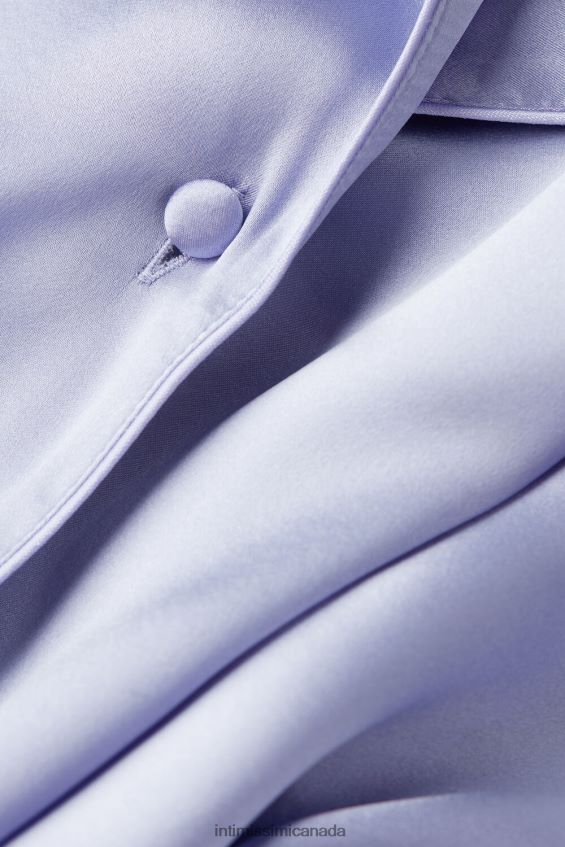 Apparel CA Intimissimi Women Mannish-Cut Jacket in Silk Satin 212J-Sweet Lavender DD6R6T1555