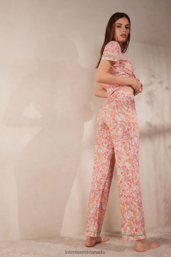 Apparel CA Intimissimi Women Summer Journey Ultrafresh Supima Cotton Trousers 240J-Summer Cashmere Print DD6R6T1515