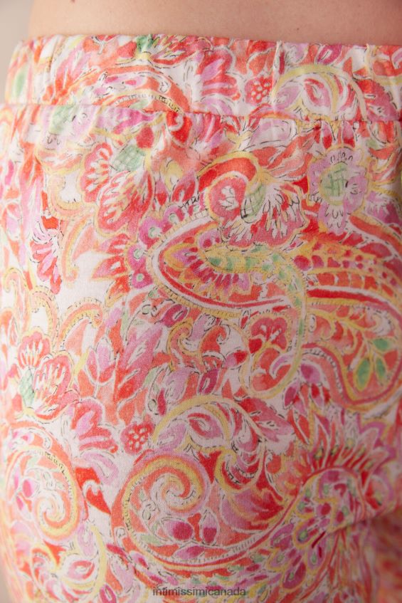 Apparel CA Intimissimi Women Summer Journey Ultrafresh Supima Cotton Trousers 240J-Summer Cashmere Print DD6R6T1515