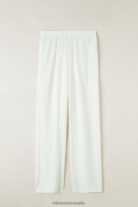 Apparel CA Intimissimi Women Timeless Heritage Full-Length Trousers 2127-Powder White DD6R6T1601