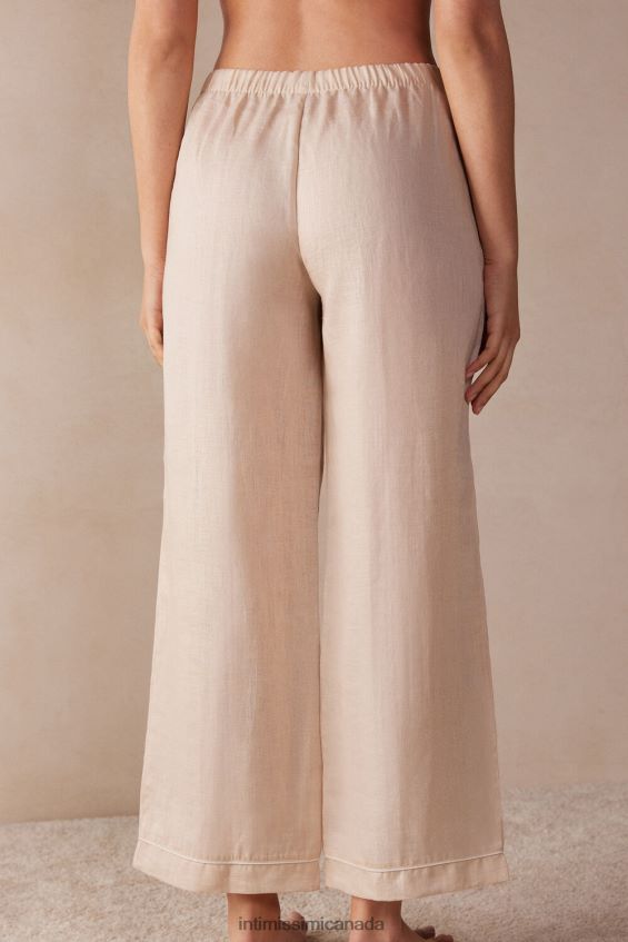 Apparel CA Intimissimi Women Yacht Night Linen Pyjama Bottoms 913I-Beige Rope DD6R6T1527
