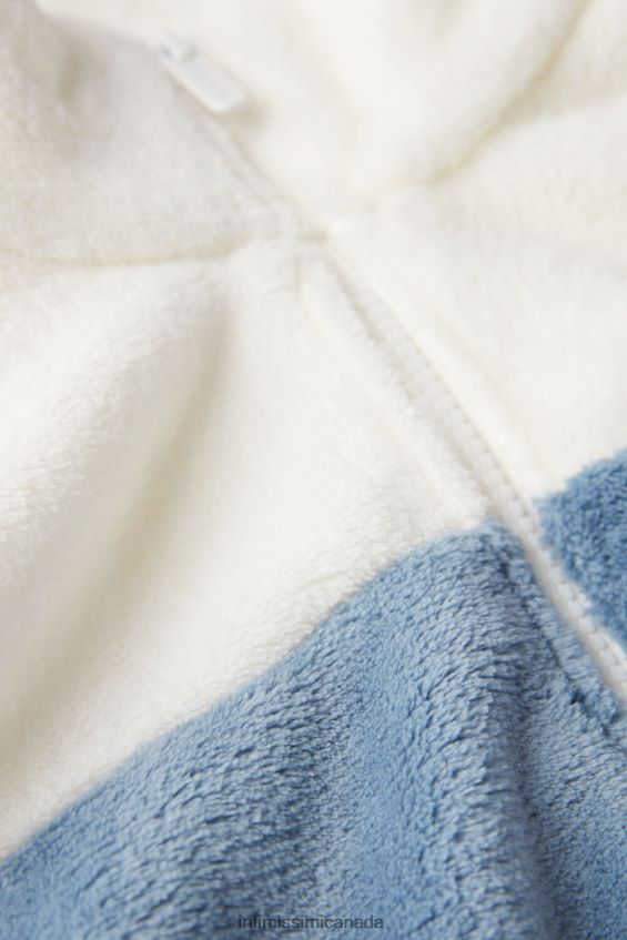 Apparel CA Intimissimi Women Colour Block Fleece Bomber 5878-Bianco DD6R6T1597