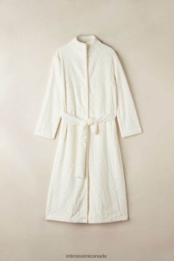 Apparel CA Intimissimi Women Elegant Night Long Dressing Gown 2127-Powder White DD6R6T1581