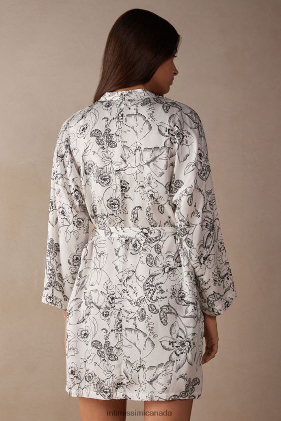 Apparel CA Intimissimi Women Pure Joy Satin Kimono 223J-Pure Joy Print DD6R6T1554