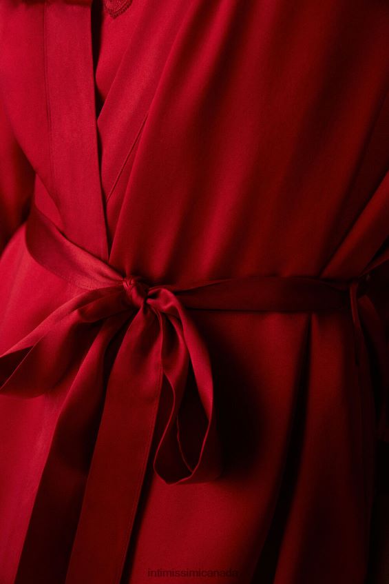 Apparel CA Intimissimi Women Silk Kimono 1473-Red DD6R6T1678