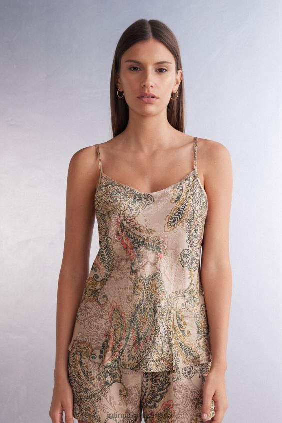 Apparel CA Intimissimi Women Golden Goddess Viscose Satin top 342J-St.Golden Goddess DD6R6T1259