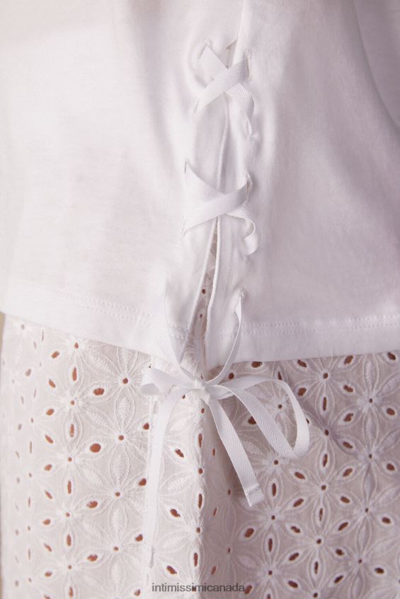 Apparel CA Intimissimi Women Hello Sunshine Ultrafresh Supima Cotton Vest Top 001-White DD6R6T1528