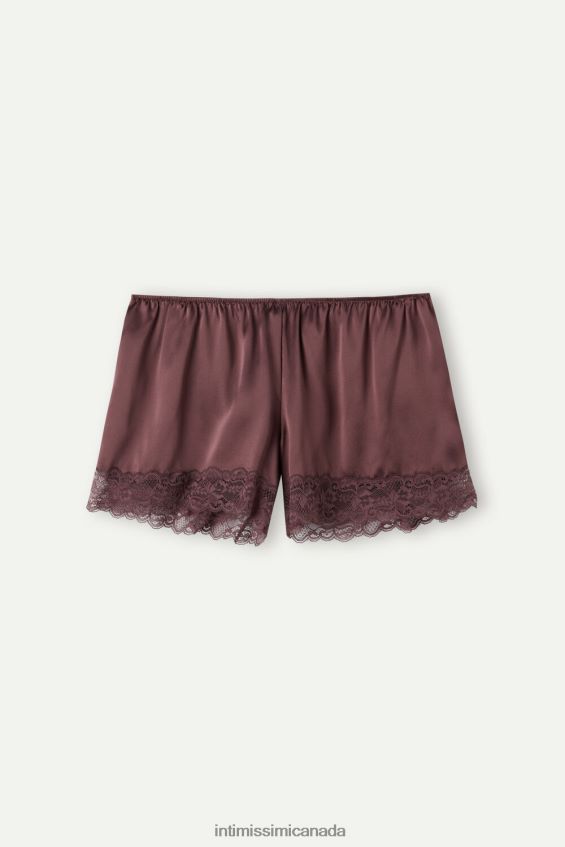 Apparel CA Intimissimi Women Silk Shorts 002J-Nutmeg Brown DD6R6T1631