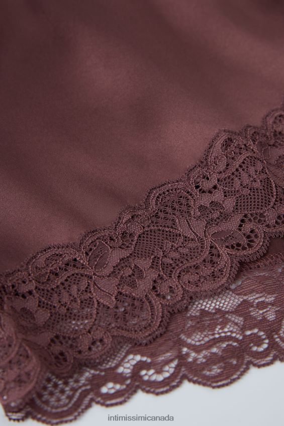 Apparel CA Intimissimi Women Silk Shorts 002J-Nutmeg Brown DD6R6T1631