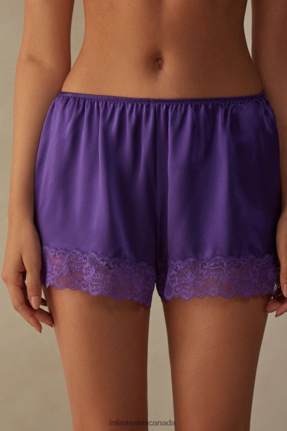 Apparel CA Intimissimi Women Silk Shorts 142J-Cosmic Purple DD6R6T1629