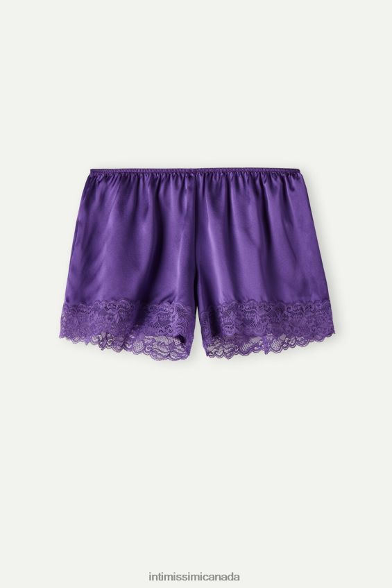 Apparel CA Intimissimi Women Silk Shorts 142J-Cosmic Purple DD6R6T1629