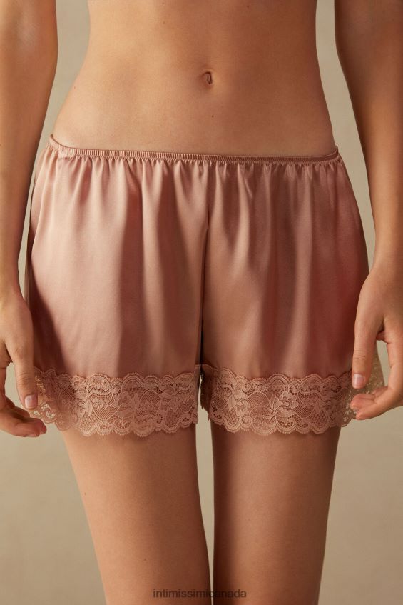 Apparel CA Intimissimi Women Silk Shorts 163I-Satin Pink DD6R6T1666