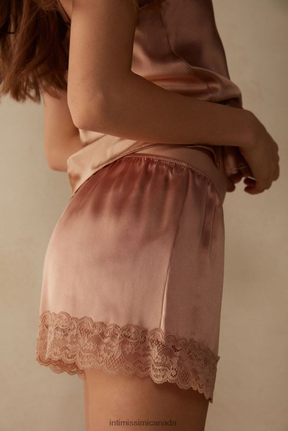 Apparel CA Intimissimi Women Silk Shorts 163I-Satin Pink DD6R6T1666