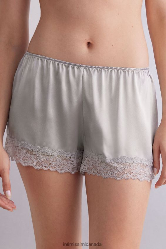Apparel CA Intimissimi Women Silk Shorts 347J-Ice Grey DD6R6T1500
