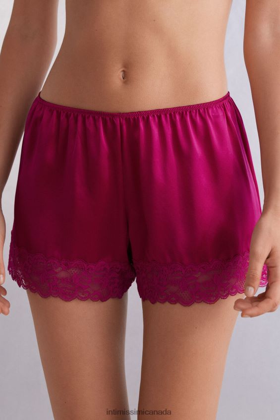 Apparel CA Intimissimi Women Silk Shorts 348J-Purple Orchid DD6R6T1496