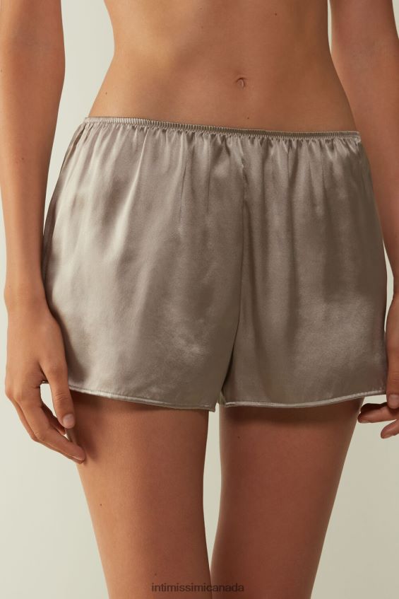Apparel CA Intimissimi Women Smooth Silk-Satin Shorts 651I-Powder Beige DD6R6T1641