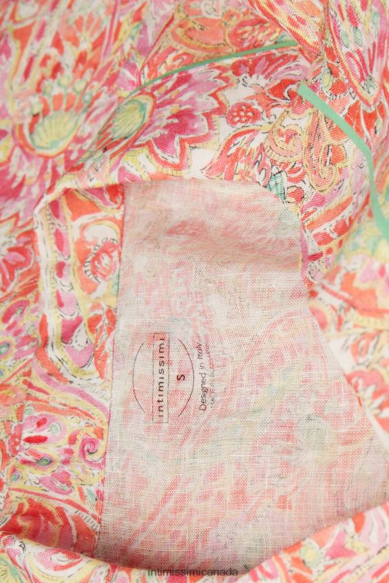 Apparel CA Intimissimi Women Summer Journey Short-Sleeved Linen Shirt 240J-Summer Cashmere Print DD6R6T1512